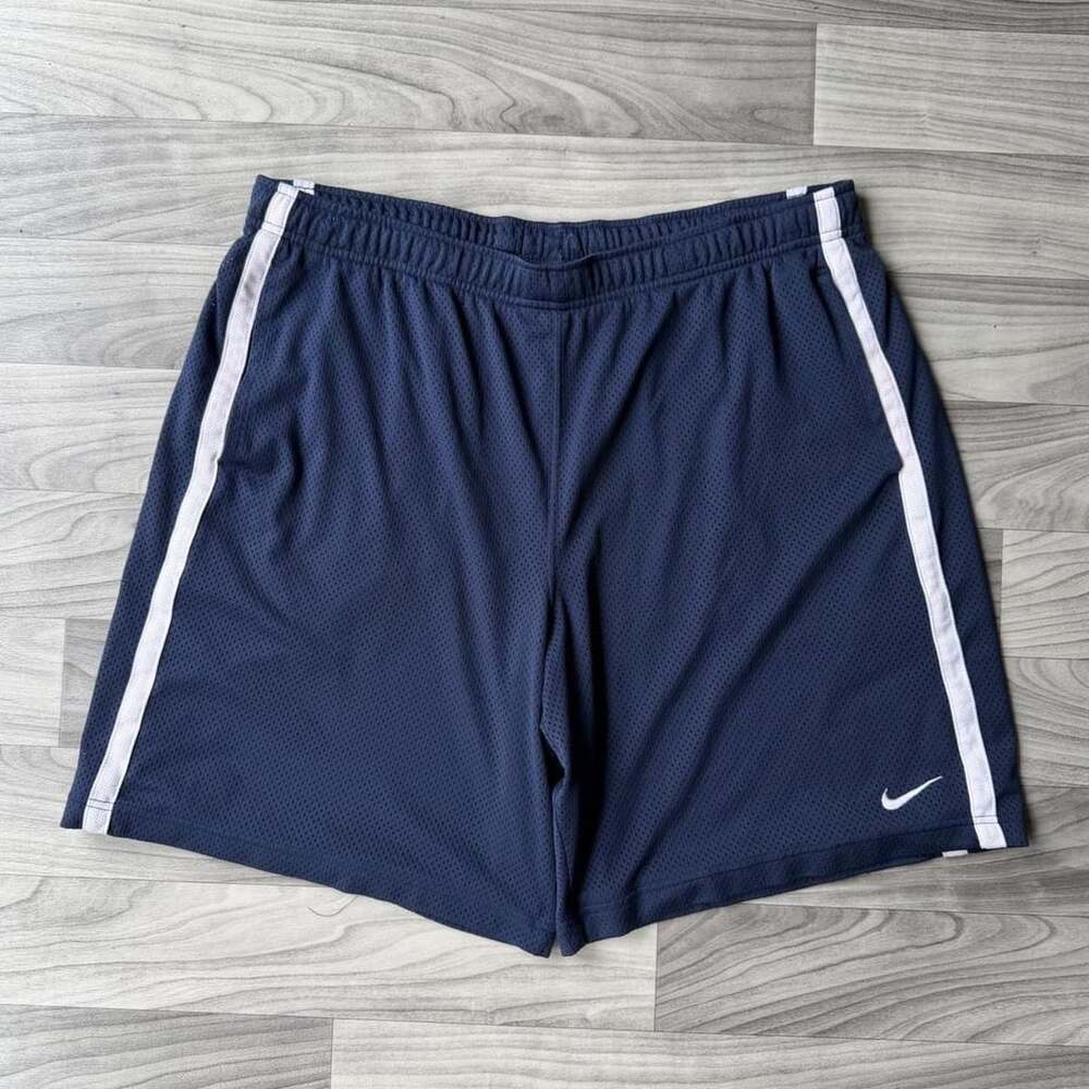 Nike Y2K Basketball Shorts Size XL Navy Blue Mesh